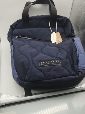 BAGSMART Men's Navy Quilted Backpack Tote